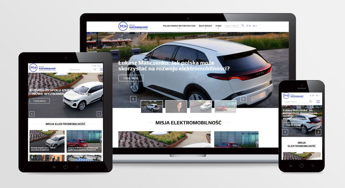 Strona internetowa Electromobility Poland