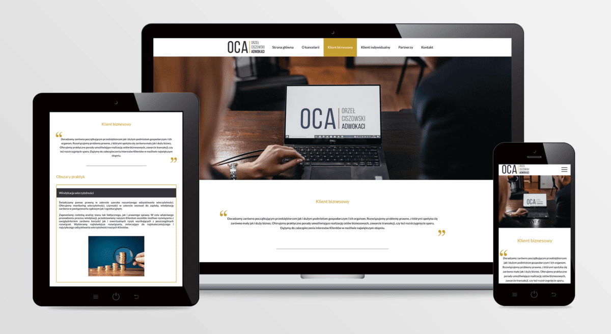 Strona internetowa kancelaria OCA