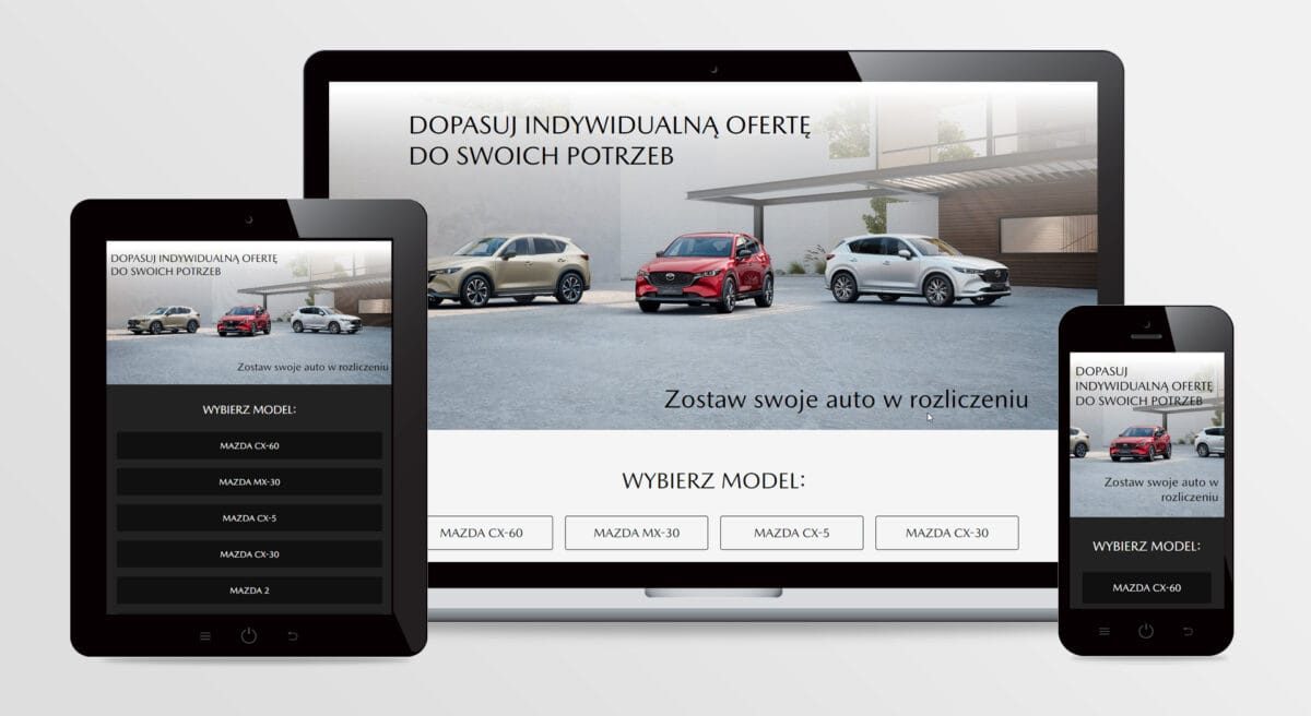 Strona internetowa Mazda