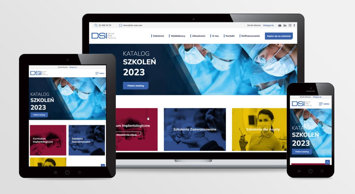 Strona internetowa Dental Skills Institute