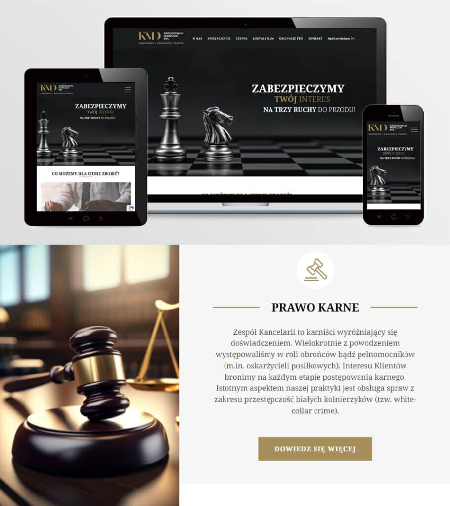 Strona internetowa KMD Legal