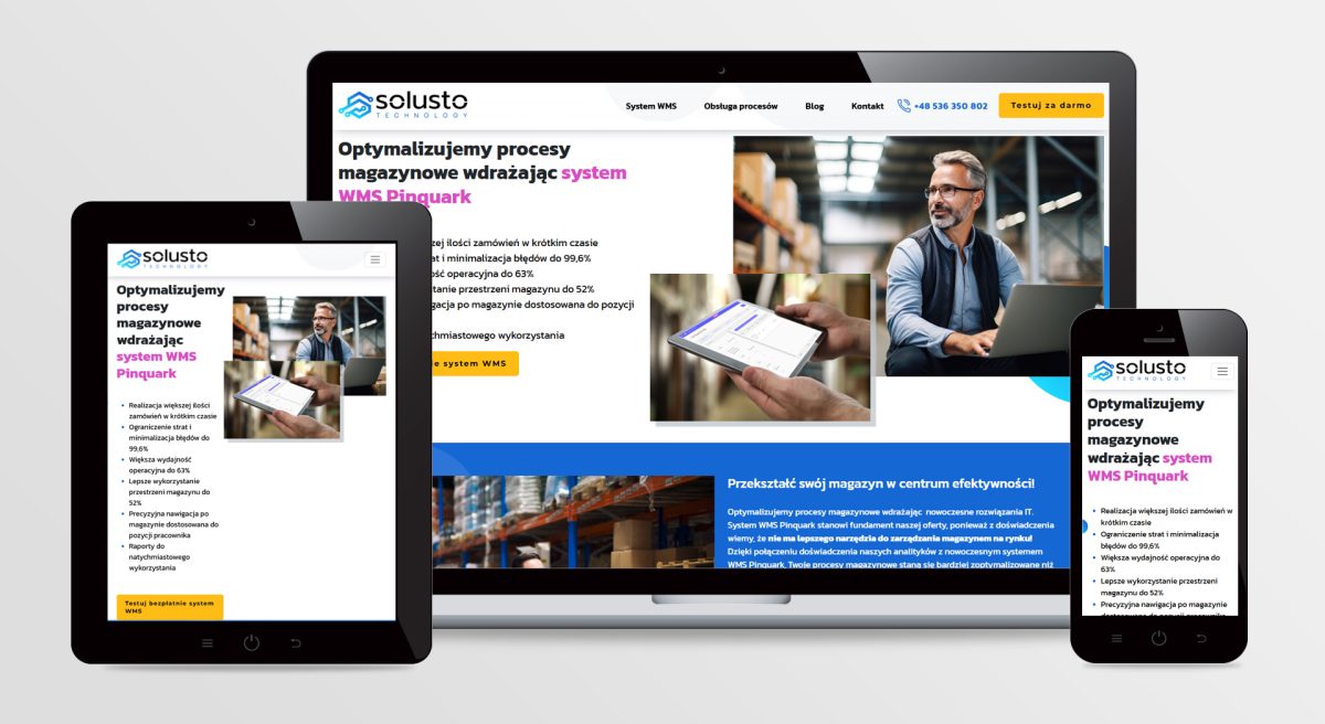 Strona internetowa SOLUSTO TECHNOLOGY