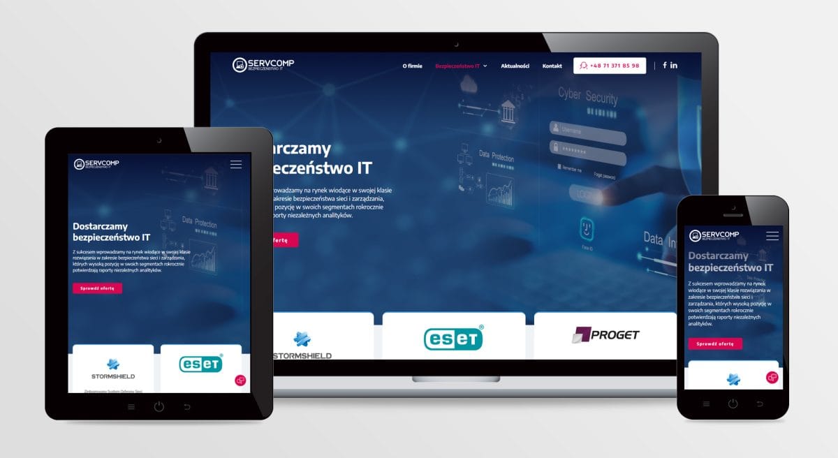 Strona internetowa SERVCOMP