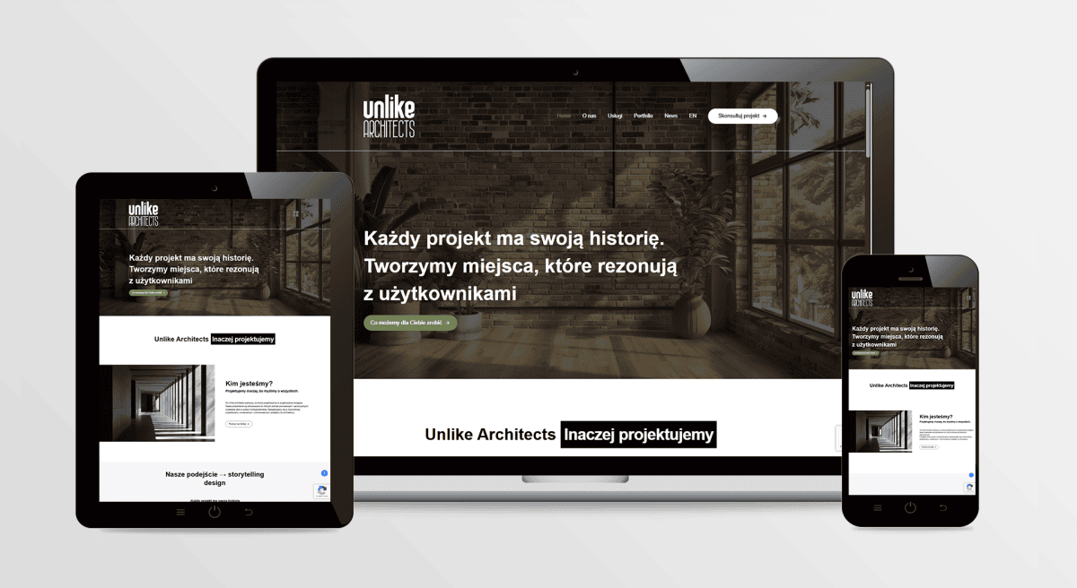 Strona internetowa unlike ARCHITECTS