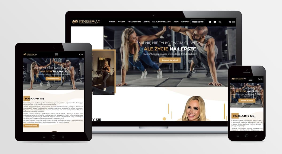 Strona internetowa FITNESSWAY
