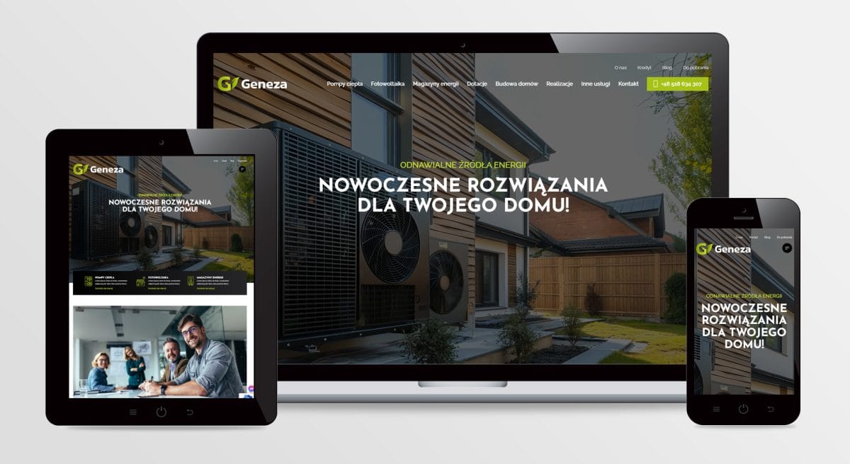 Strona internetowa Geneza