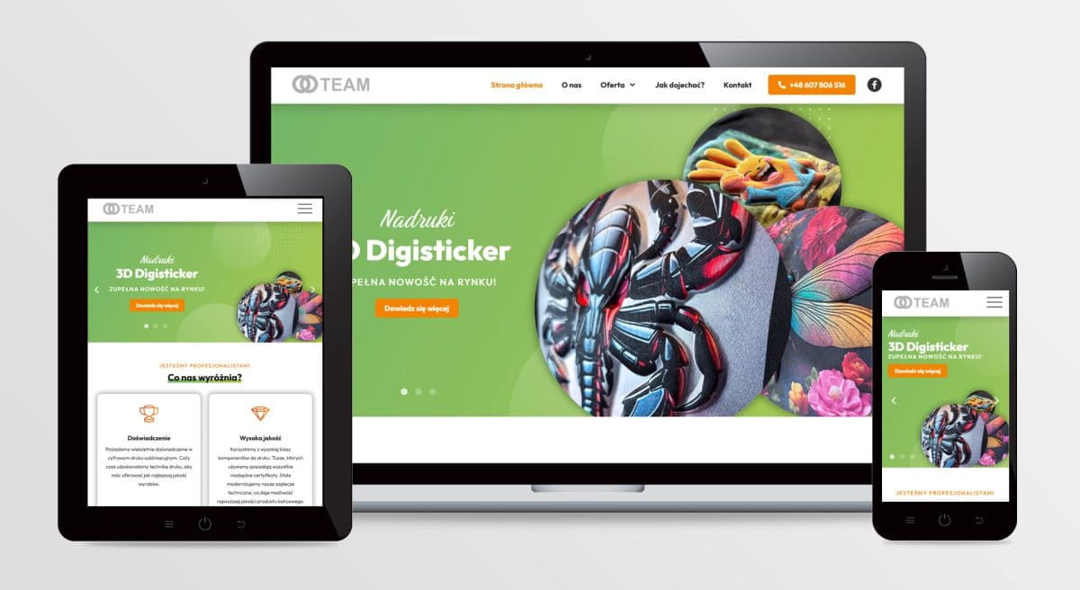 Strona internetowa TEAM