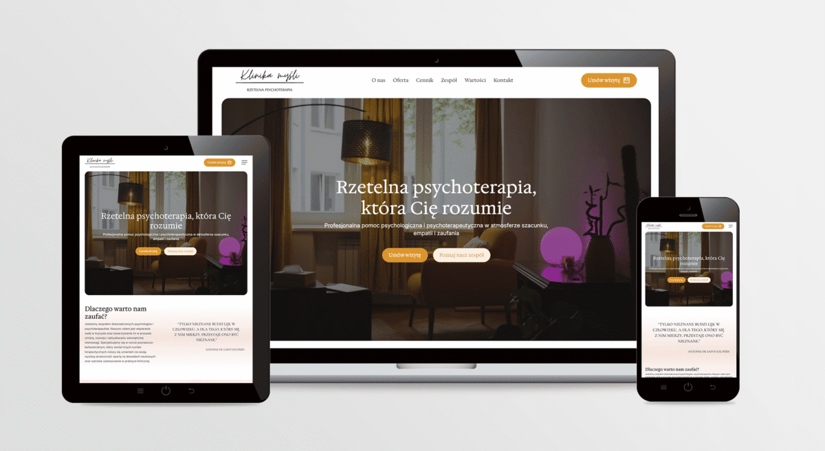 Strona internetowa KLINIKA MYŚLI