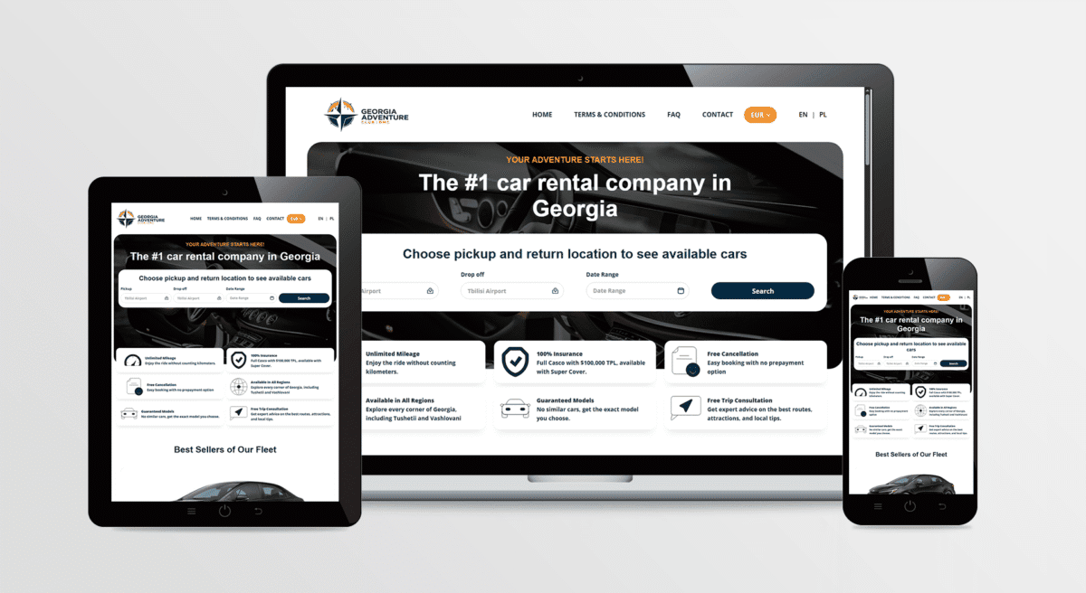 Strona internetowa GEORGIA ADVENTURE CLUB